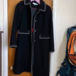 Boden wool blend Kate coat contrast tipping piping colorblock